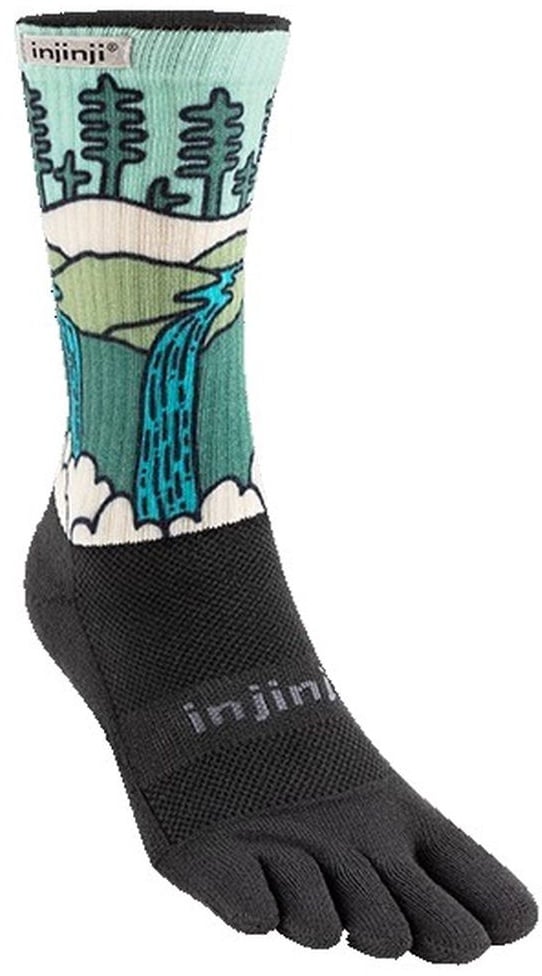 Injinji Herren Trail Midweight Crew Artist Designed bunt