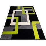 my home Teppich Maxim, my home, rechteckig, Höhe: 13 mm, Hoch-Tief-Effekt, Kurzflor, 3D-Design grau|grün 160 cm x 230 cm x 13 mm