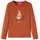 vidaXL Kinder-Langarmshirt mit Vogel-Aufdruck Pullover Sweatshirt T-Shirt Cognac 128 - 128