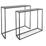 BIZZOTTO Tahir Konsolentisch 2er Set 100x30x75 grau