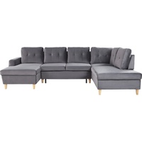 Beliani, Sofa, Lumarko Ecksofa mit Aufbewahrungsbox Veloursball LERUM. (Ecksofa)