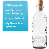 SodaBär© Glasflasche Bajonettverschluss für Wassersprudler (MySoda*,Mitte*,uvm.) 0,75 l mit TWIN SECURE