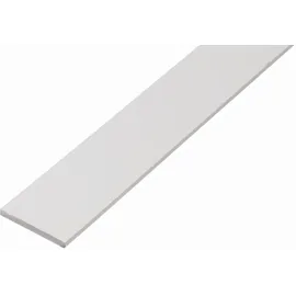 GAH Alberts Flachstange glatt, ungelocht, L1000mm B20mm, S2mm Kunststoff weiß durchgef.