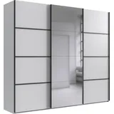 WIMEX Schwebetürenschrank »Jork Kleiderschrank mit Spiegel«, in verschiedenen Größen und Ausstattungsvarianten weiß abs. graphit) , 78810639-0 B/H/T: 270 cm x 208 cm x 65 cm