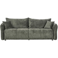 Hom`in Boxspringsofa, Dunkelgrün, Textil, 3-Sitzer, Füllung: Schaumstoff, 235x95x108 cm, Stoffauswahl, Liegefunktion, Schlafen auf Sitzhöhe, Rücken echt, Wohnzimmer, Sofas & Couches, Schlafsofas, Boxspringsofas