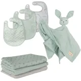 roba Geschenkset Baby Essentials 'Lil Planet' frosty green aus Bio-Baumwolle, Gots