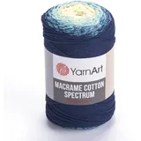 Garn Art Makramee Baumwolle Spektrum Makramee Schnur Harmonische Farben, einzigartige Makramee-Handwerk, 250 g, 246 m, 80 % Baumwolle Makramee, buntes Makramee-Garn, Gewicht Kammgarn (1328)