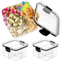 Momgyaamz Snack Box mit Deckel, Snackdose mit Fächern, Snackschalen