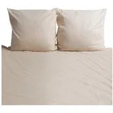 Wolkenfeld Biber Bettwäsche 135x200 Fein Flanell – 2-teilige aus 100% Baumwolle – Winter Bettwäsche 135x200 Baumwolle+80x80 – Warm und Atmungsaktiv – Oeko-TEX Zertifiziert, Made in Germany, Beige