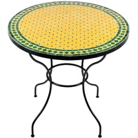 Marokkanischer Mosaiktisch rund orientalischer Tisch Esstisch Gartentisch 80 Anu