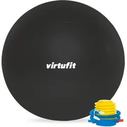Gymnastikball - Anti-Burst Pilates Ball - Mit Pumpe - Grau- 55 cm schwarz|weiß 55 CM