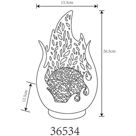GLOBO Solarleuchte Metall 26,5 cm Schwarz Matt