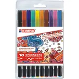 edding Pinselmaler edding 1340 Brushpen Packung mit 10 Farben | Gr.: onesize