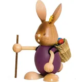 Kuhnert Osterhase Kuhnert Stupsi Hase Wanderer, Erzgebirgische Holzkunst