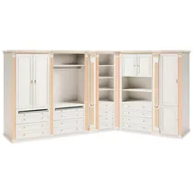 JV Möbel Eckschrank 204 x 246 x 69,5 cm Weiß