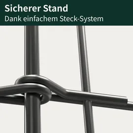 VERDOBA Teichzaun 10 x 1 m Grau/Metall