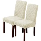 Minicloss Stuhlhusse Stretch Stuhlhussen Schwingstühle, Abnehmbarer Waschbarer Stuhlbezug beige