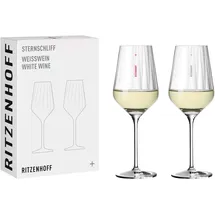 Ritzenhoff & Breker RITZENHOFF Weißweinglas Sternschliff - 1, im 2er Set Inhalt 380 ml