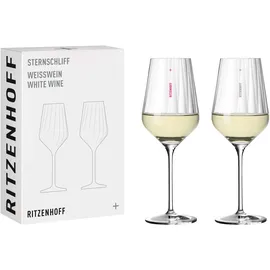 Ritzenhoff & Breker RITZENHOFF Weißweinglas Sternschliff - 1, im 2er Set Inhalt 380 ml