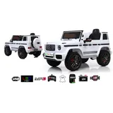 ES-Toys Elektro-Kinderauto Mercedes G63 AMG weiß (12 V)