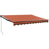 vidaXL Markise Einziehbar Orange und Braun 3x2,5 m Stoff und Aluminium