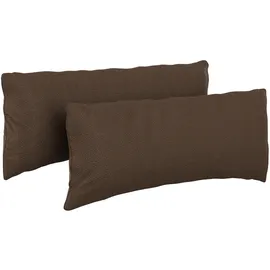 sit&more Polsterauflage 65 x 25 x 10 cm braun 2-tlg.