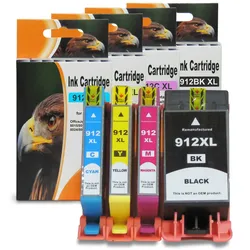 D&C HP 912XL Kompatible Tintenpatronen 4er-Set für HP OfficeJet Pro 8015