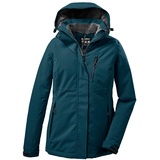 KILLTEC Damen Outdoorjacke Funktionsjacke mit abzippbarer Kapuze KOW 140 WMN JCKT wasserdicht, winddicht, atmungsaktiv 00834-petrol 40