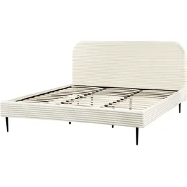 Beliani Flayat 180 x 200 cm Cremeweiß Schwarz