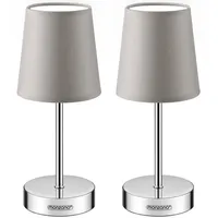 monzana Nachttischlampe Grau 2 St.