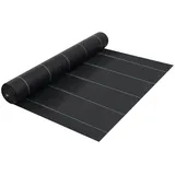 vidaXL Unkrautfolie Schwarz 2x5 m PP