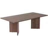 HANAH Home Eleganter Couchtisch Walnuss 100 x 100 x 18 cm