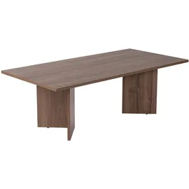 HANAH Home Eleganter Couchtisch Walnuss 100 x 100 x 18 cm