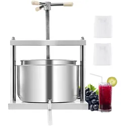 VEVOR Obstweinpresse Manuelle Presse Weinherstellung 12L Edelstahl Entsafter