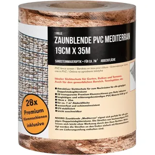 PVC Sichtschutzstreifen Zaunblende 0,19 x 35 m mediterran