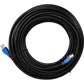 goobay CAT 6 Outdoor-Patchkabel, U/UTP, Schwarz