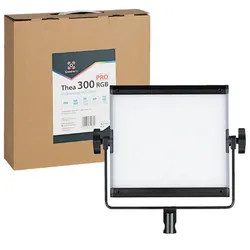 Quadralite Thea 300 RGB Pro Led-Licht mit Barndoors und Softbox