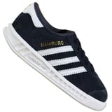 ADIDAS ORIGINALS HAMBURG KINDER SNEAKER  ECHTLEDER LAUFLERN SCHUHE BLAU NAVY 20