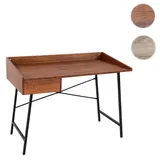 Mendler Konsolentisch HWC-J97, Schminktisch Ablagentisch, Schublade 3D-Struktur 98x114x60cm MVG-zertifiziert braun