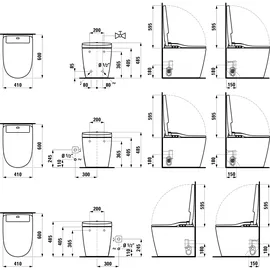 Laufen Cleanet Alvia Dusch-WC mit WC-Sitz Weiß