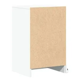 vidaXL Nachttisch mit LED-Leuchten Weiß Holzwerkstoff