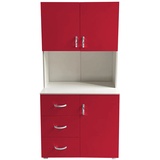 Hti-Living Küchenschrank Blanca Rot Weiß