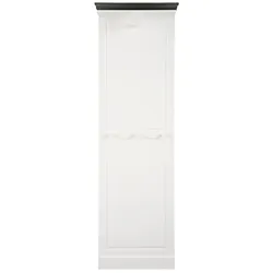 Garderobenpaneel HOME AFFAIRE "Basilico", grau (weiß, grau), B:60cm H:192cm T:26,7cm, Massivholz, Garderobenpaneele, aus massiver Kiefer, FSC, Breite 60 cm, mit Kleiderstange, Holzhaken