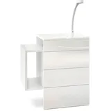 Vladon Nachtschrank Queens 60 x 63 x 36 cm Weiß