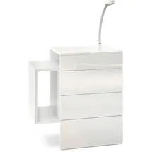Vladon Nachtschrank Queens 60 x 63 x 36 cm Weiß
