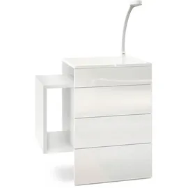 Vladon Nachtschrank Queens 60 x 63 x 36 cm Weiß