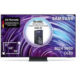 SAMSUNG OLEDGQ77S95D OLED TV (Flat, 77 Zoll / 195 cm, 4K, SMART TV, Glare Free)
