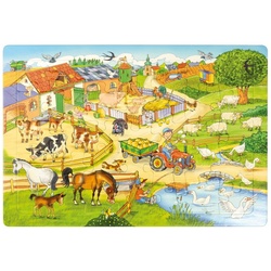 EDUPLAY Lernspielzeug Puzzle Bauernhof bunt