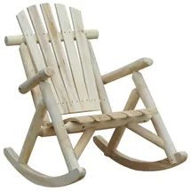 Outsunny Schaukelstuhl 66 x 96 x 98 cm natur 1 St.