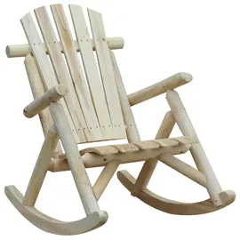 Outsunny Schaukelstuhl 66 x 96 x 98 cm natur 1 St.